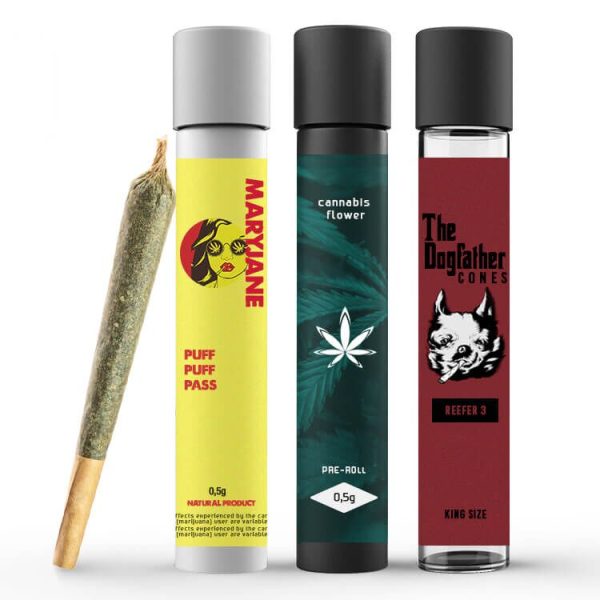 Glass Pre Roll Joint Tube with Custom Sticker / Label - Image 10