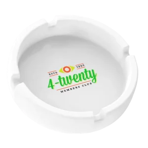 White Glass Ashtrays