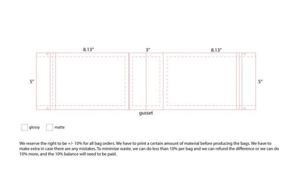 Custom Mylar Barrier Bags – Half Ounce 5″ x 8.13″ - Image 3