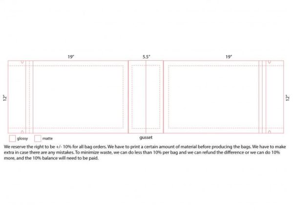 Custom Mylar Barrier Bags – One Pound 12″ x 19″ - Image 3