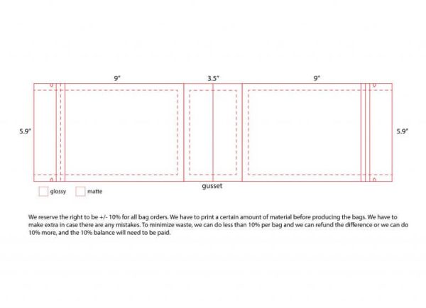 Custom Mylar Barrier Bags – Ounce 5.9″ x 9.0″ - Image 3