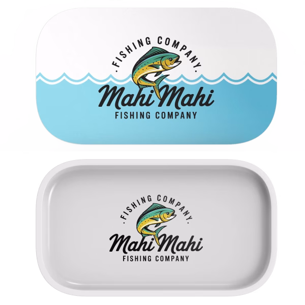 Medium Quick Print Custom Printed Metal Rolling Tray with Magnetic Lid - Image 4